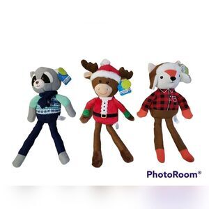 Lot of three 18" Knit Plush Christmas Toys
